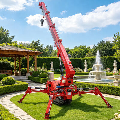 2 Tons Spider Crawler Crane với khung gốm theo dõi cho không gian nhỏ